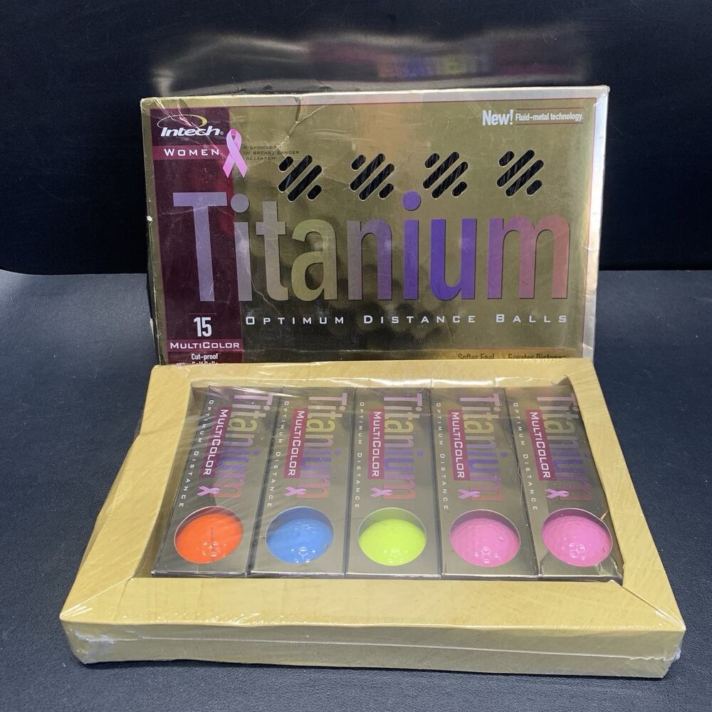 Titech MultiColor Titanium Optimum Distance Golf Balls For Women 15 New